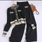Single Breasted Design Round Neck Knitted Co-Ord Sets